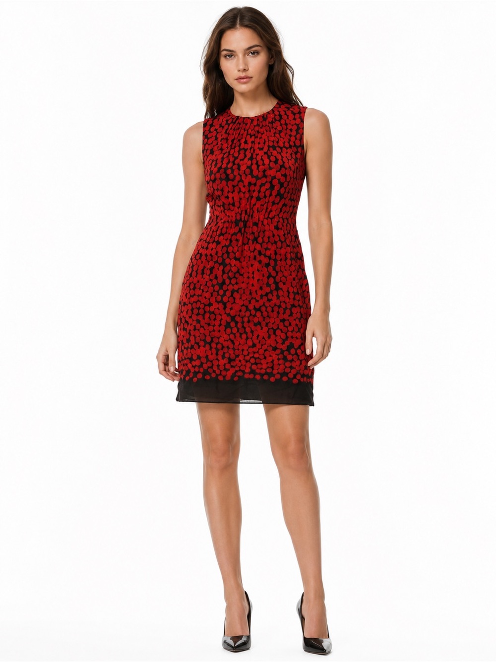 Akris Punto Wool Spotty Polka Dot Mini Dress